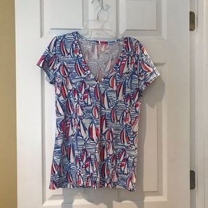 Lilly Pulitzer T-shirt-Red Right Return